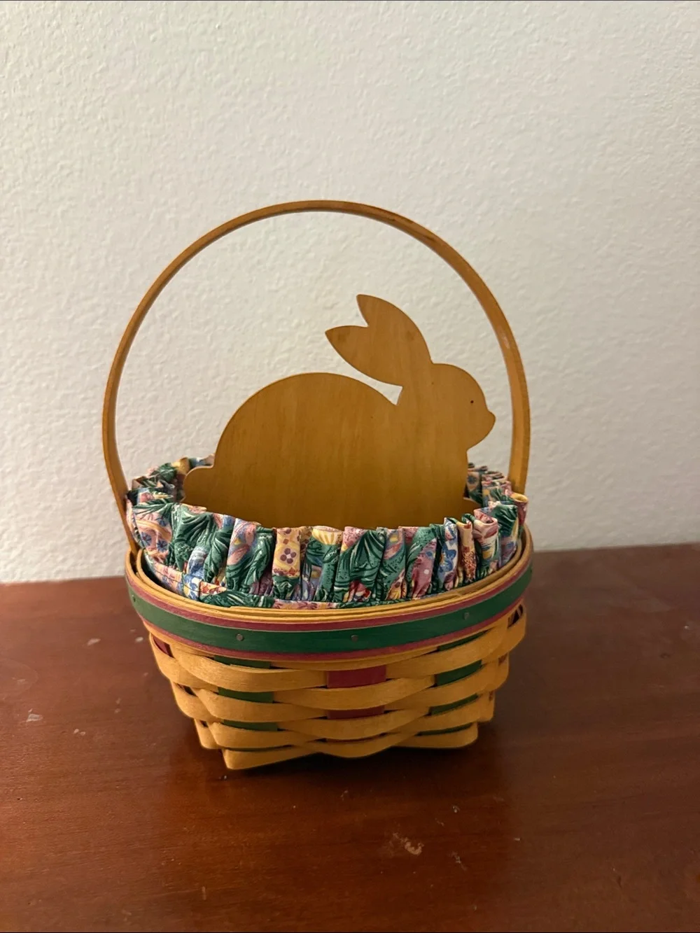 Longaberger Easter 1999 Basket with Removable Bunny